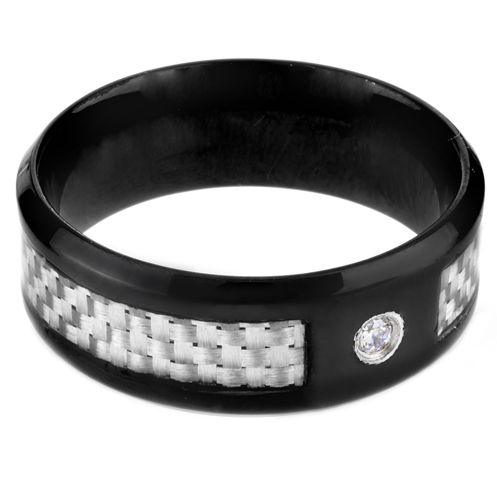 Foto 3 pulgar | Anillo West Coast Jewelry De Acero Inoxidable Chapado En Negro Para Hombre - Venta Internacional.