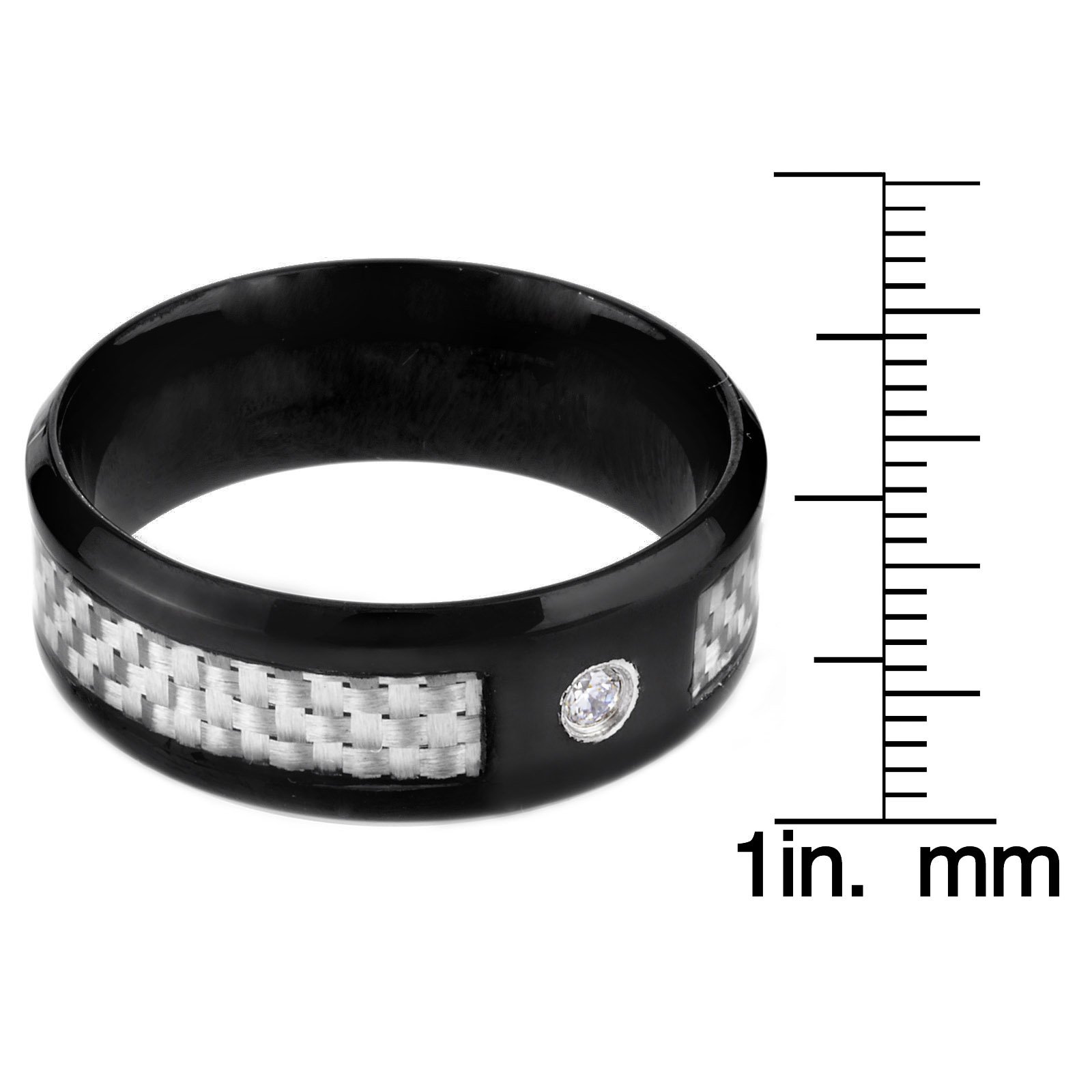 Foto 4 pulgar | Anillo West Coast Jewelry De Acero Inoxidable Chapado En Negro Para Hombre - Venta Internacional.