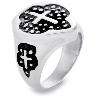 Foto 1 | Anillo West Coast Jewelry De Acero Inoxidable Con Resina Negra - Venta Internacional.