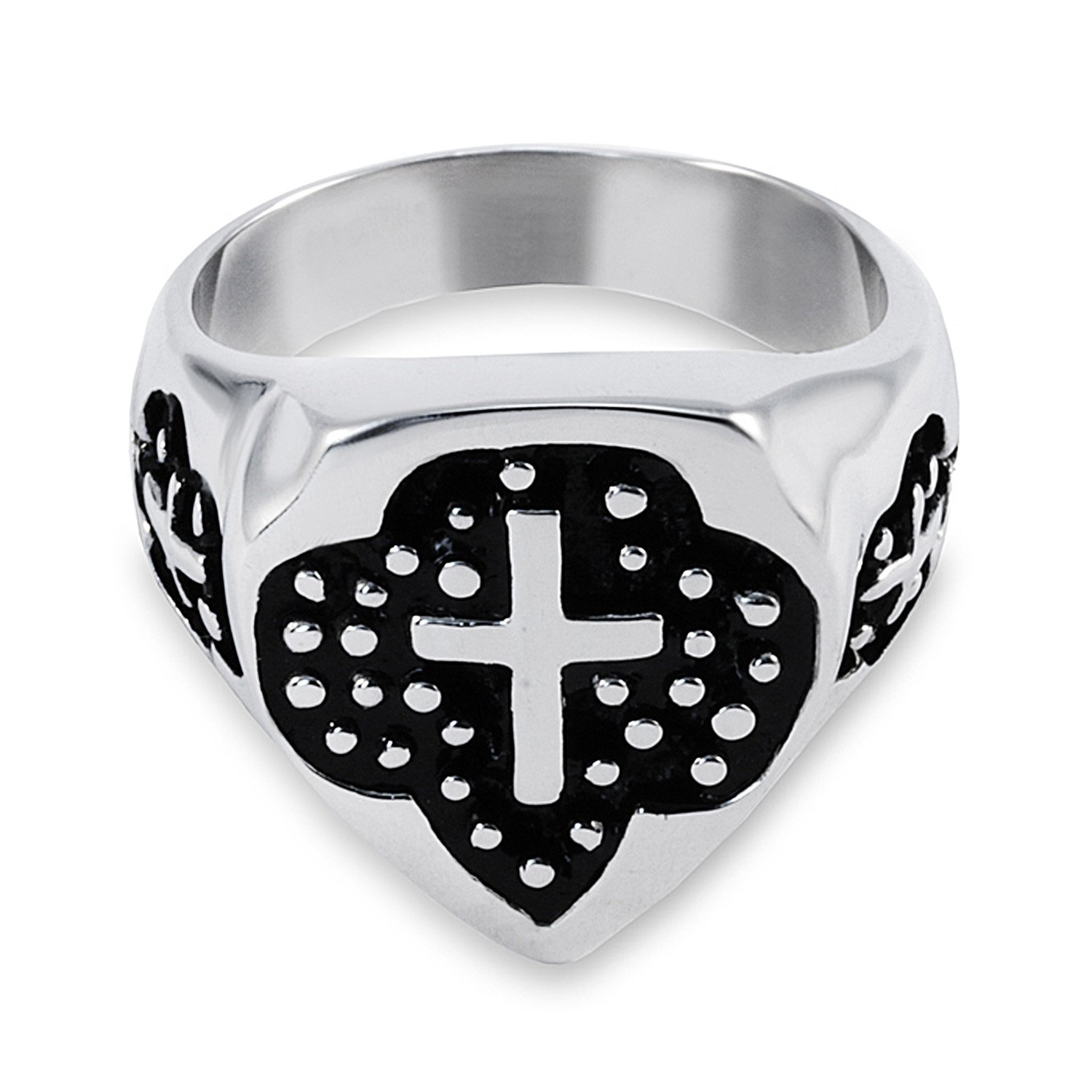 Foto 3 pulgar | Anillo West Coast Jewelry De Acero Inoxidable Con Resina Negra - Venta Internacional.