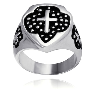 Foto 3 | Anillo West Coast Jewelry De Acero Inoxidable Con Resina Negra - Venta Internacional.