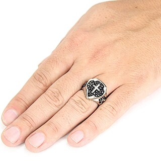 Foto 4 | Anillo West Coast Jewelry De Acero Inoxidable Con Resina Negra - Venta Internacional.
