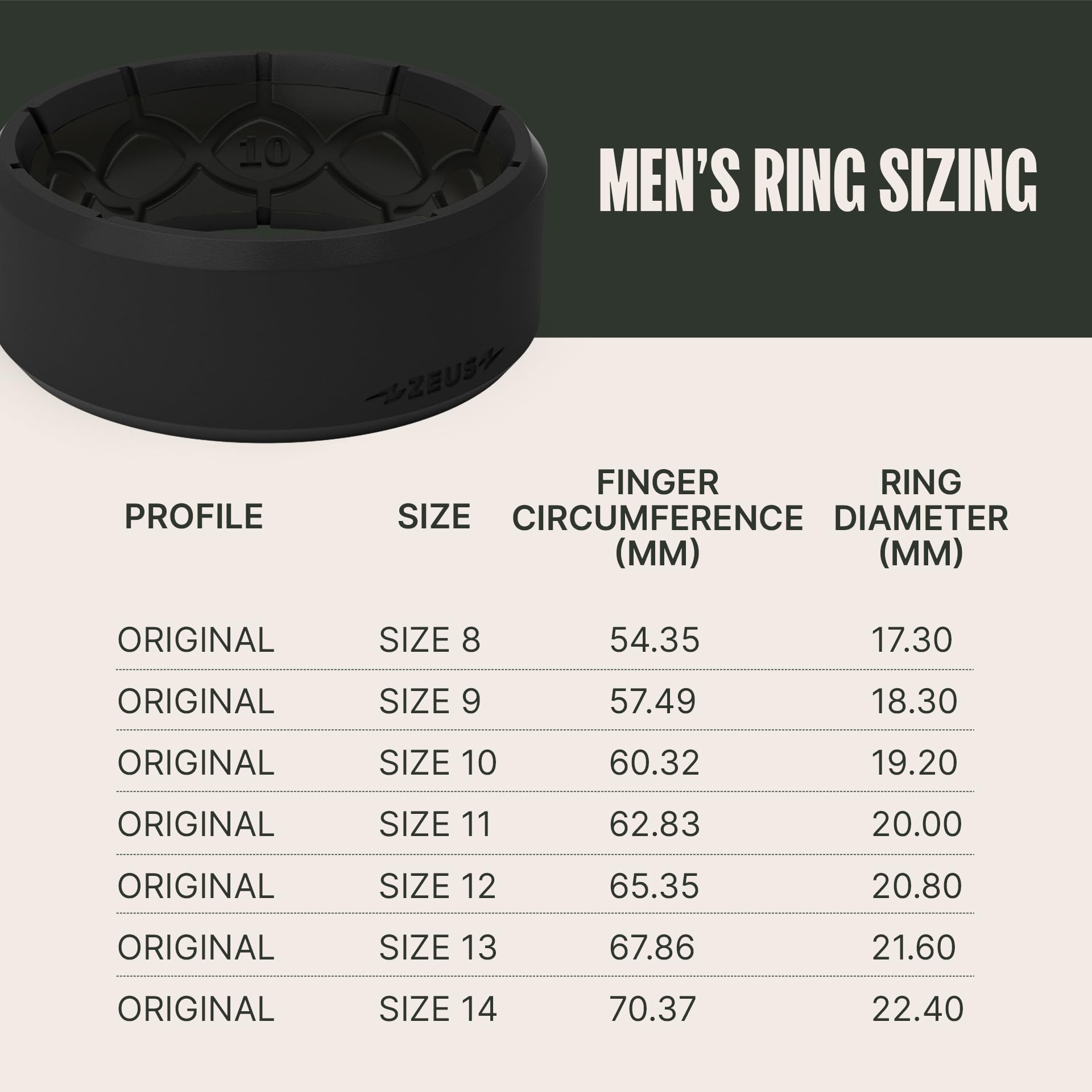 Foto 7 pulgar | Anillo De Silicona Groove Life Zeus Edge Midnight Black, Talla 9 Para Hombre - Venta Internacional.