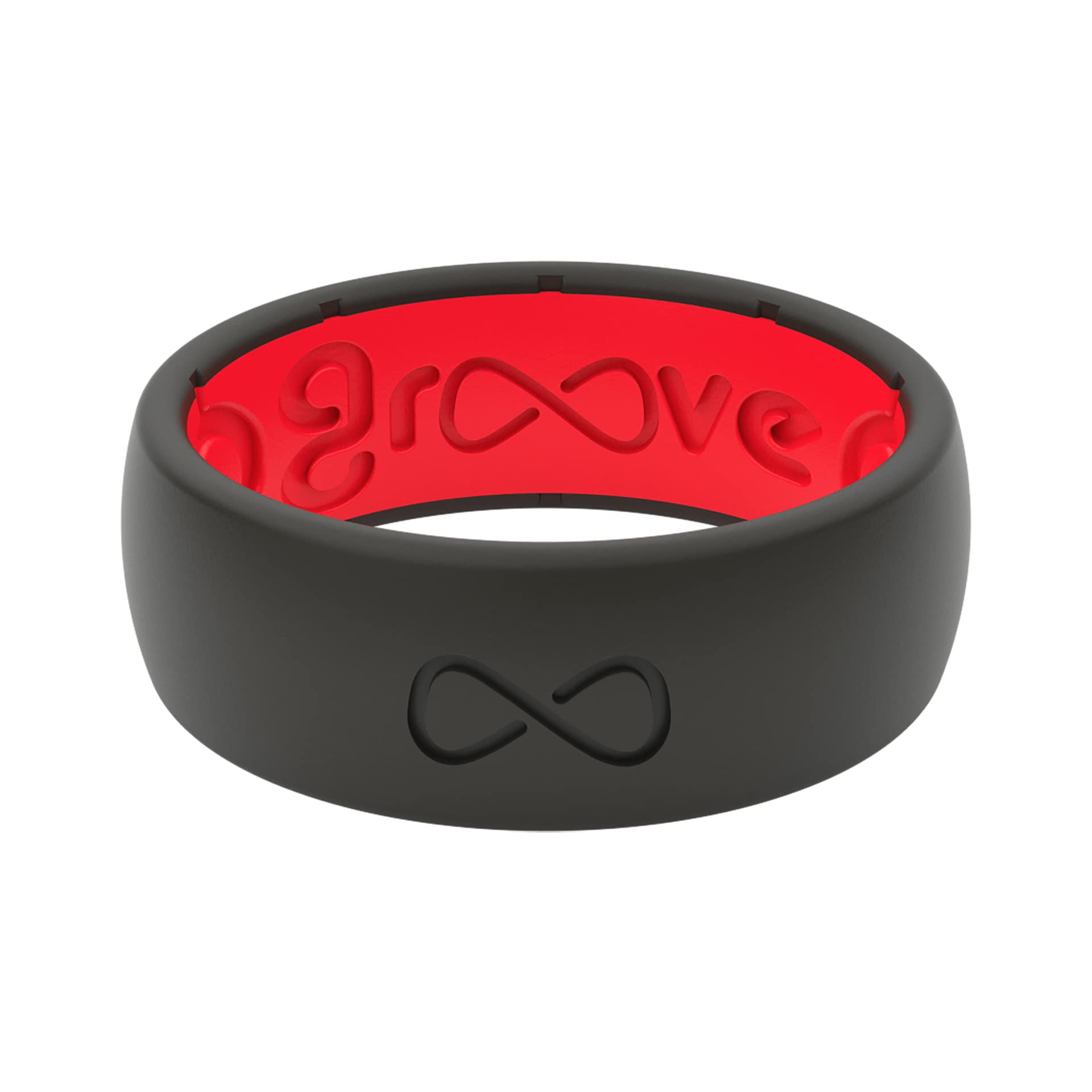 Foto 2 pulgar | Anillo De Boda Groove Life Solid, Silicona Negra Y Roja, Talla 10, Para Hombre - Venta Internacional.