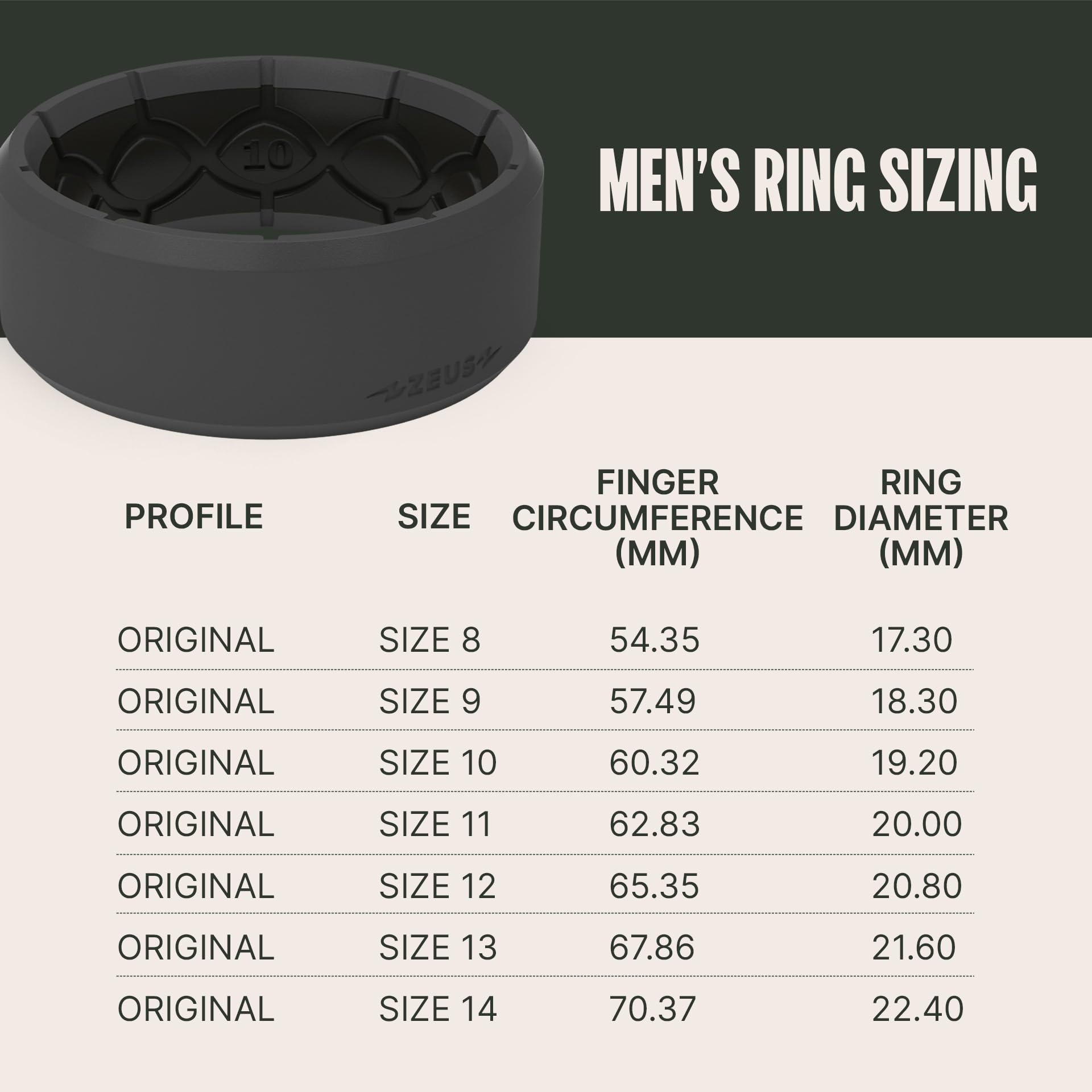 Foto 6 pulgar | Anillo De Silicona Groove Life Zeus Edge Deep Stone Para Hombre - Venta Internacional.