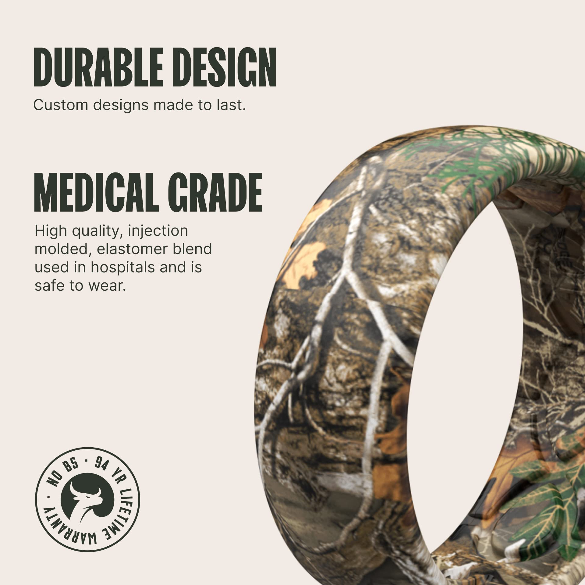 Foto 3 pulgar | Anillo De Silicona Groove Life Realtree Edge Camo Para Hombre, Talla 11 - Venta Internacional.