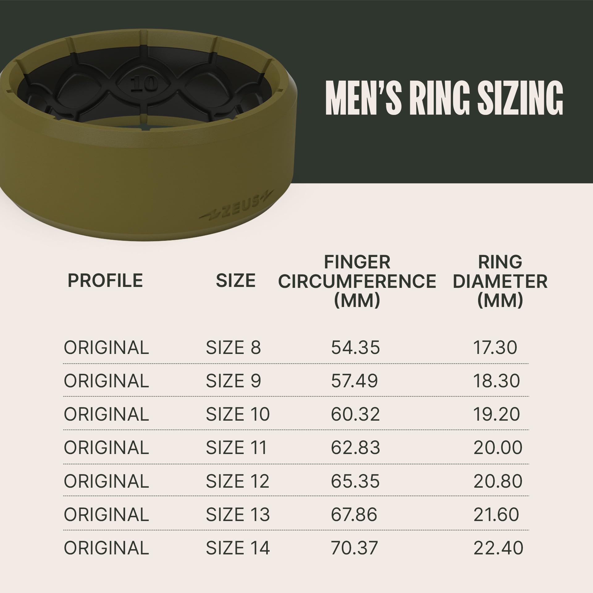 Foto 6 pulgar | Anillo De Silicona Groove Life Zeus Edge Olive Drab Para Hombre - Venta Internacional.