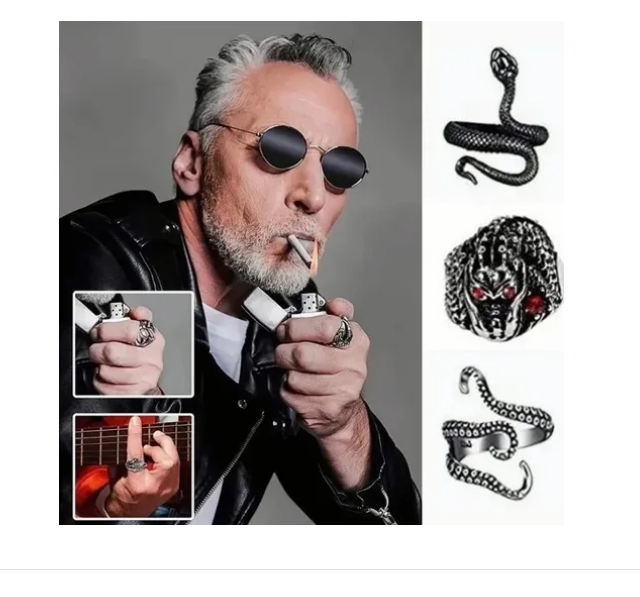 Foto 5 pulgar | 15 Anillos De Ajustable Gótica Para Hombres