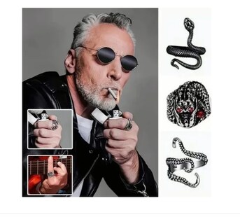 Foto 4 | 15 Anillos De Ajustable Gótica Para Hombres