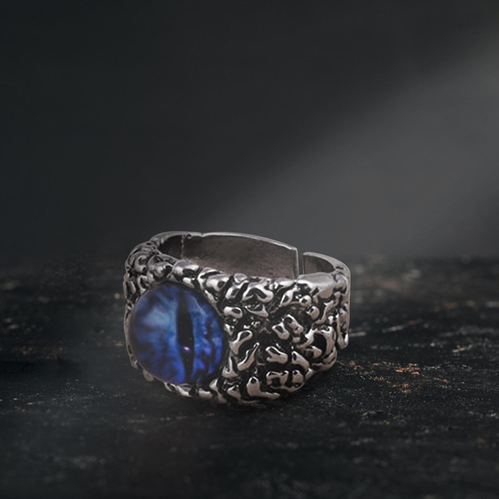 Foto 5 pulgar | Anillo Huoguo De Acero Inoxidable Con Diseño Retro De Calavera De Diablo  Unisex - Venta Internacional.