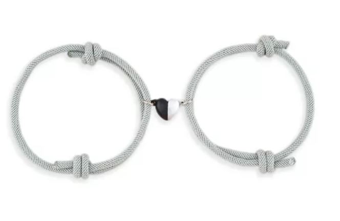 Foto 1 | Pulseras Ajustables con Imán Love Amor Eterno Grises para Parejas