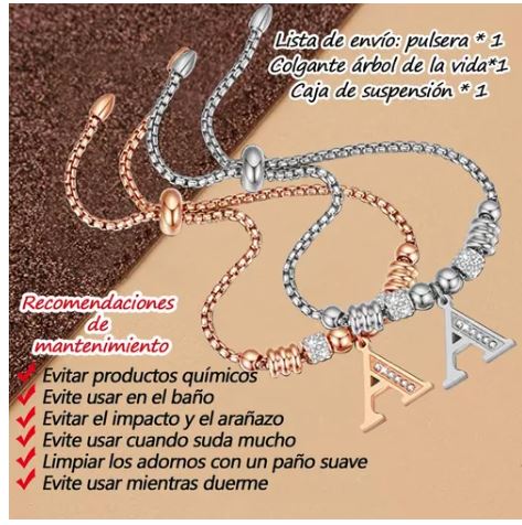 Foto 4 pulgar | Pulsera Wünd con Letra Inicial "U" Color Oro Rosado