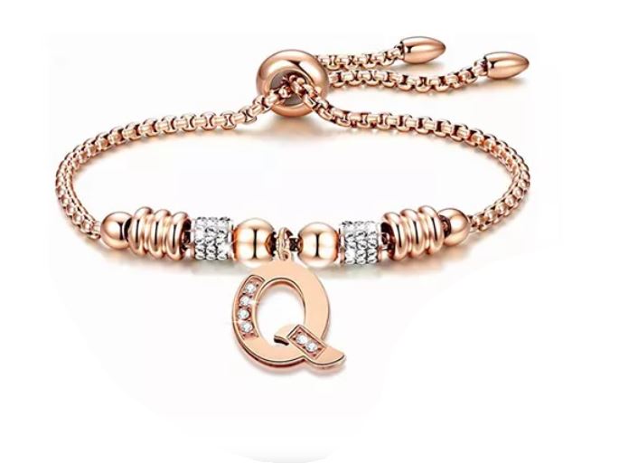 Foto 1 | Pulsera Wünd con Letra Inicial "Q" Color Oro Rosado