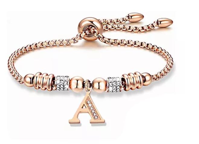 Foto 1 | Pulsera Wünd con Letra Inicial "A" Color Oro Rosado