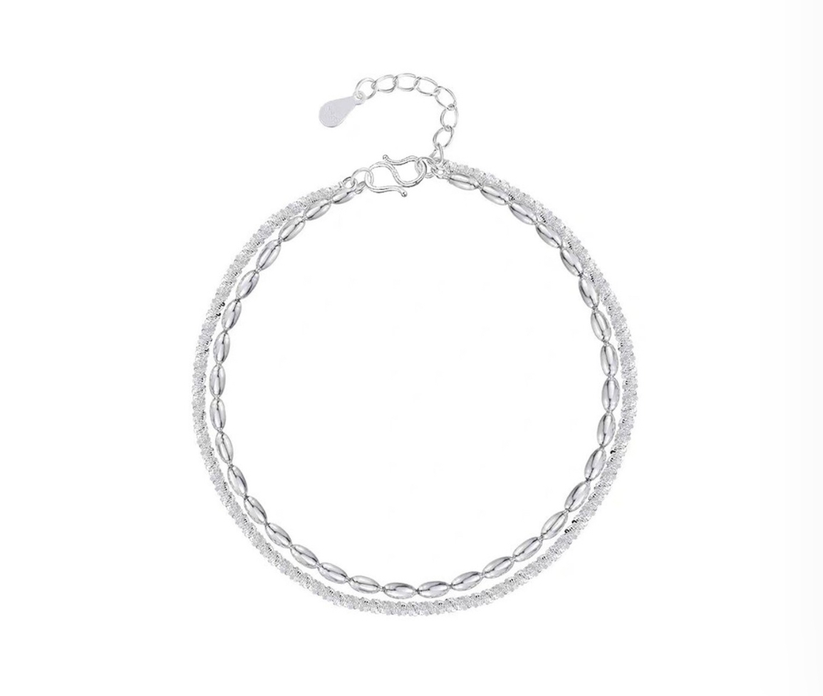 Pulsera Wünd de Gema Doble de Plata