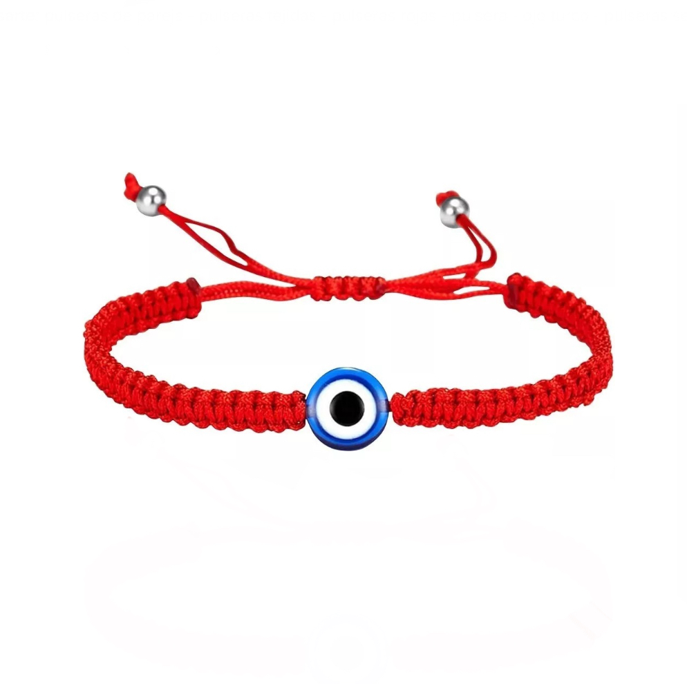 Foto 3 | Pulseras Ajustables Rojas con Ojo Turco 2 Piezas