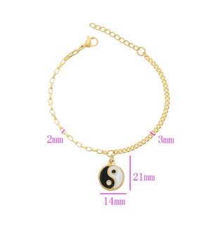 Foto 2 | Pulsera Oro 24k Lam Yin Yang Equilibrio Taoísmo