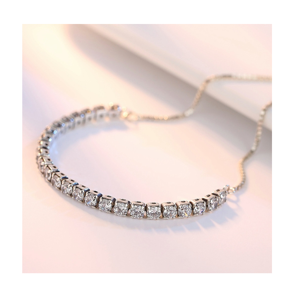 Foto 4 pulgar | Pulsera Wünd de Cristal de Circón de Plata para Mujer