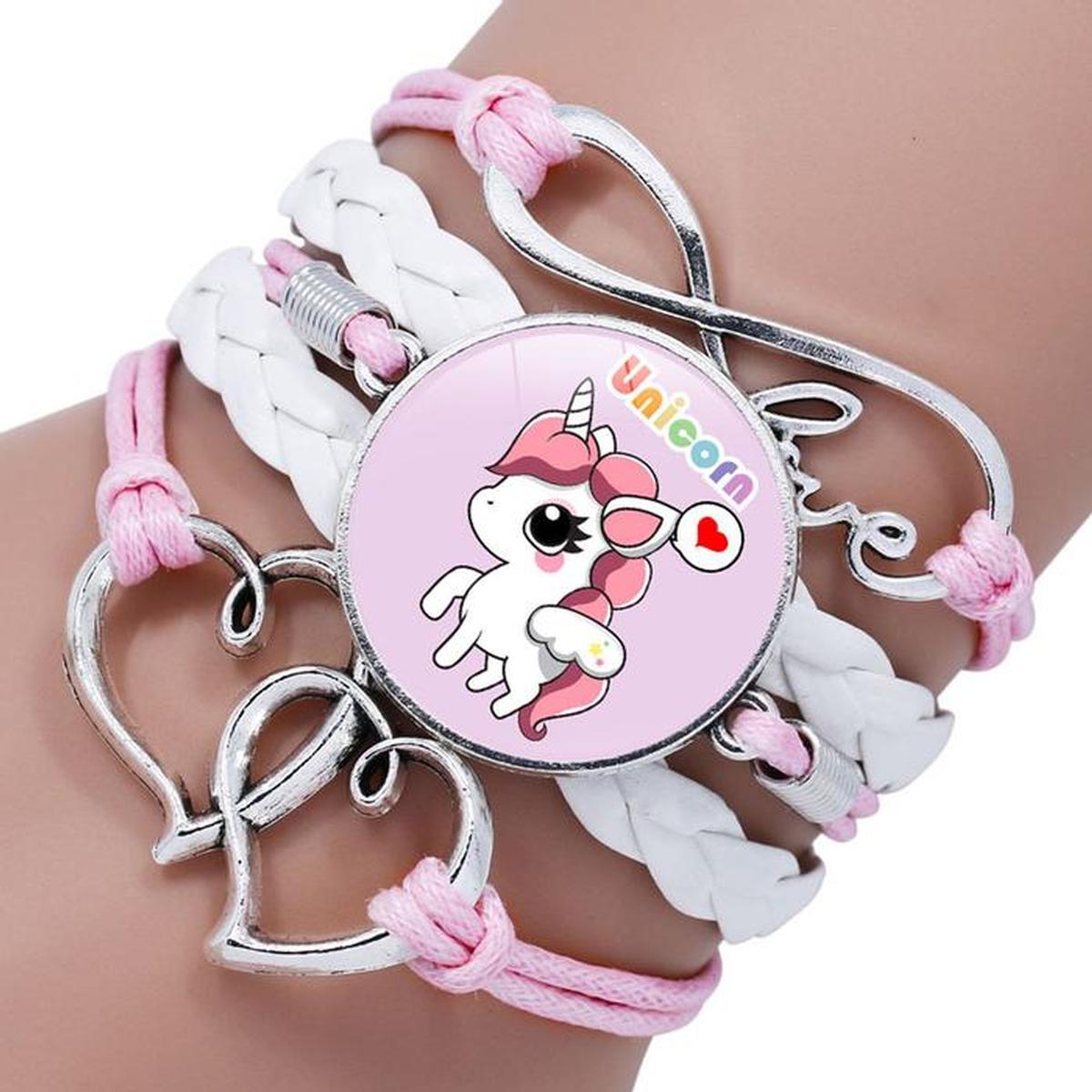 Foto 2 | Pulsera Alta Calidad Para Niña Smilefun Mxfsb-005 5 Piezas Rosa Y Blanco