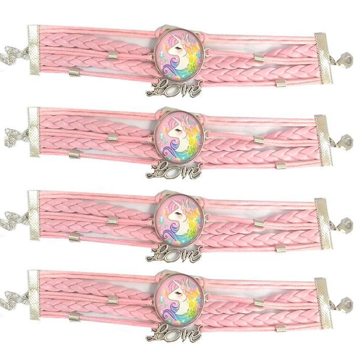 Foto 3 | Pulsera Alta Calidad Para Niña Smilefun Mxfsb-034 4 Piezas  Rosa