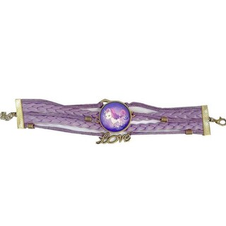 Foto 1 | Pulsera Brazalete de Moda Unicornio 1 Pieza Púrpura de Plástico y Metal