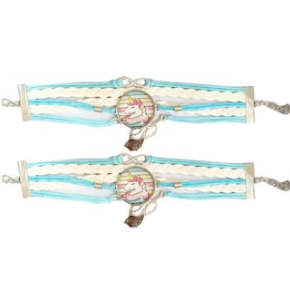 Foto 3 | Pulsera Vendepot Mxfsb-007 2 Piezas Azul con Blanco