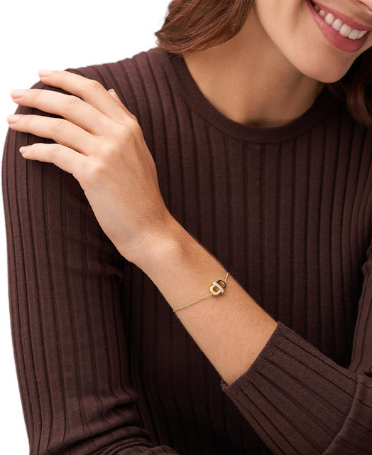 Foto 4 | Pulsera Fossil Heritage Jf04584710 Dorada para Mujer