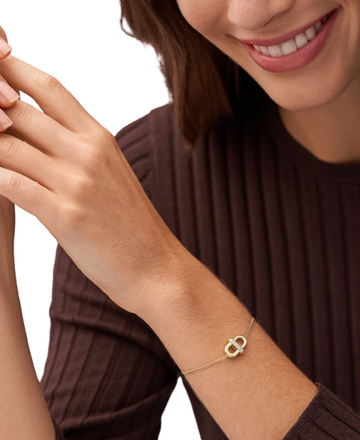 Foto 5 | Pulsera Fossil Heritage Jf04584710 Dorada para Mujer