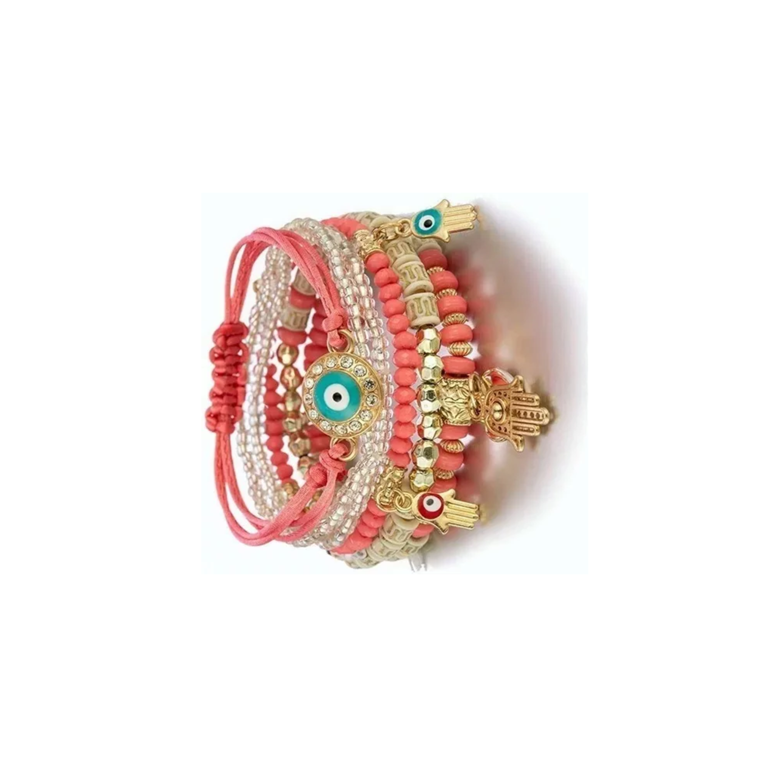 Foto 5 | Pulseras de Amistad Cuentas Boho Multicapa 4 Piezas