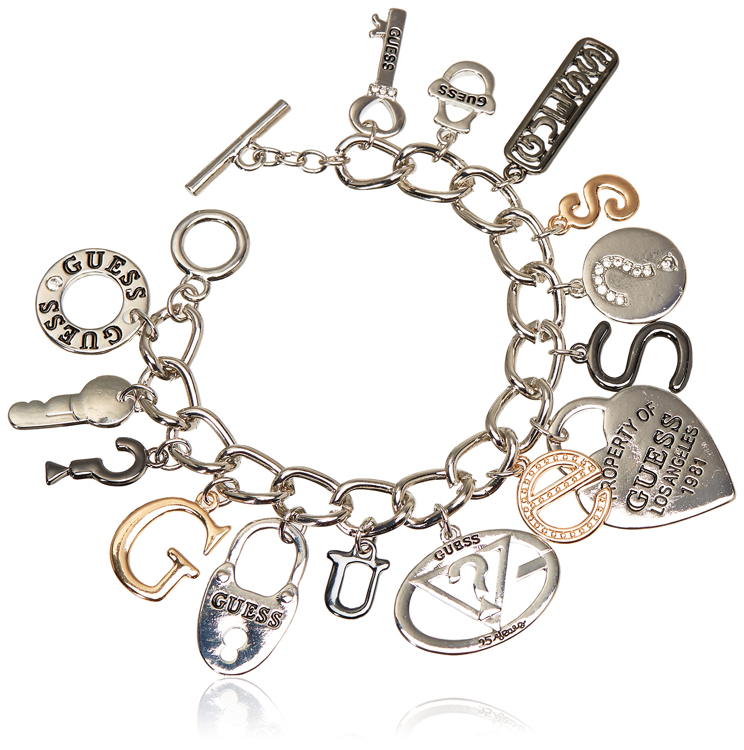 Foto 2 | Pulsera Guess Basic Plateada - Venta Internacional