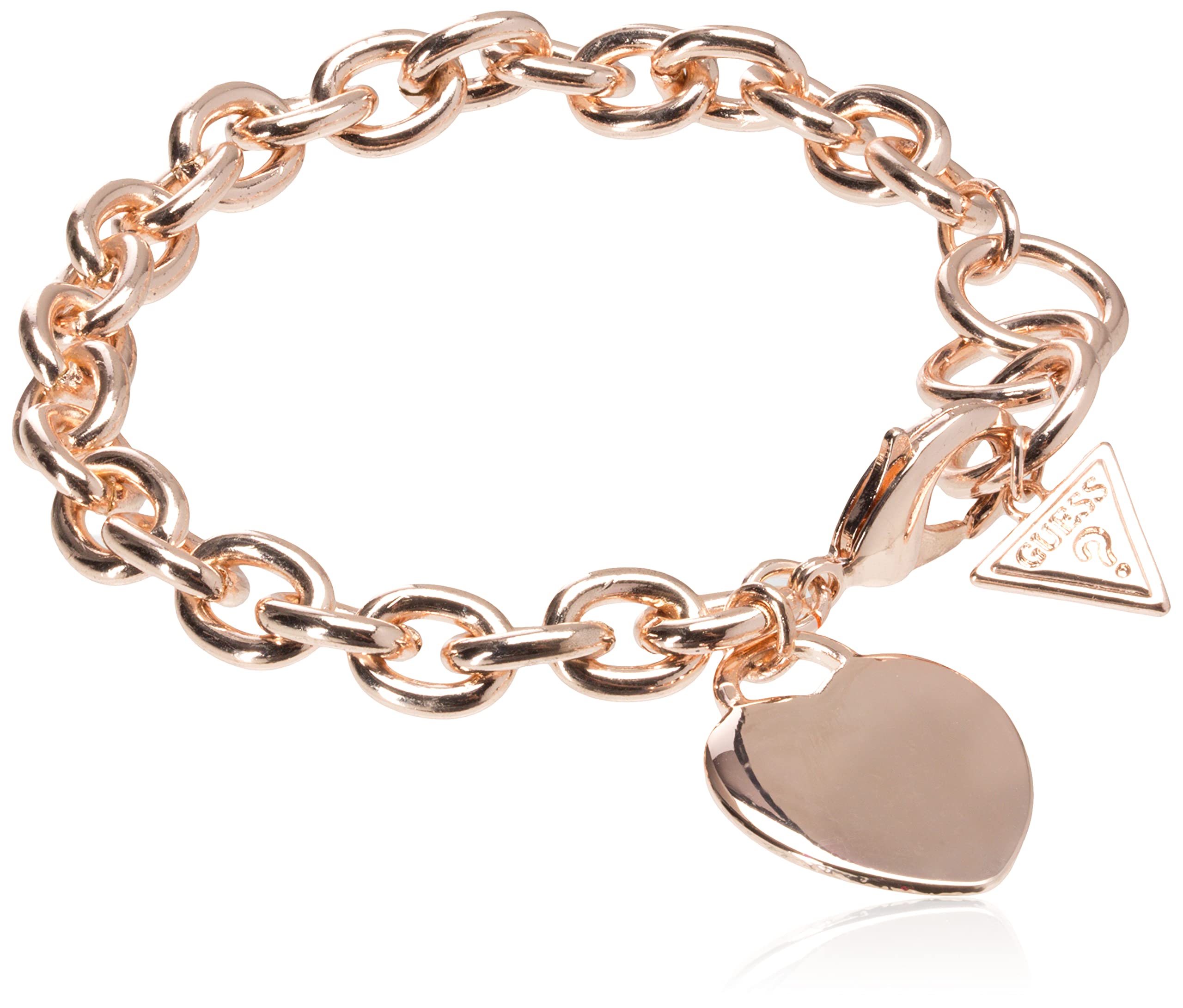 Pulsera Guess Basic en Oro Rosa con Logo G Diseño de Corazón - Venta Internacional