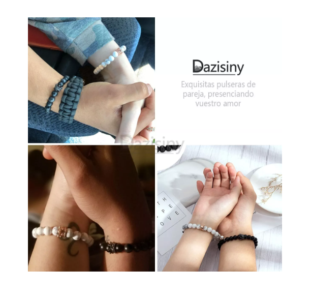 Foto 4 pulgar | Pulseras Wünd  Magneticá Para Pareja Piedra Con Imán Regalo Novia