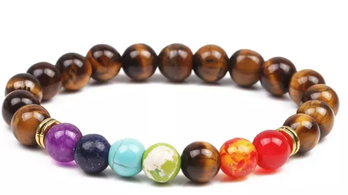 Pulsera 7 Chakras Wünd  Piedra Natural Energía Yoga Concentración