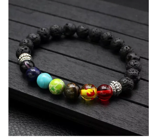 Pulsera Wünd 7 Chakras Piedra Natural Energía Yoga Concentración