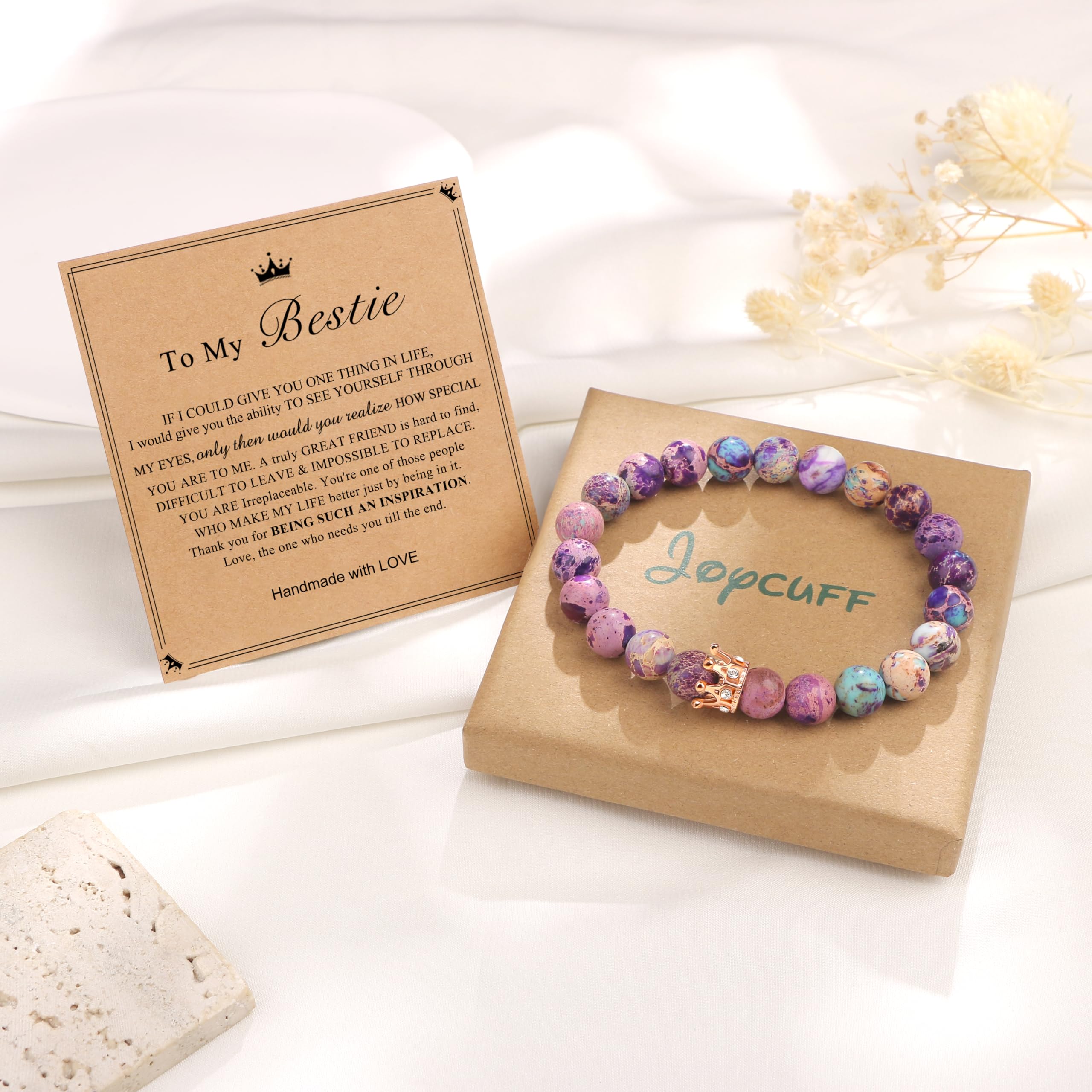 Foto 7 | Pulsera Joycuff Bestie De Regalo Para Mujer Con Jaspe Imperial - Venta Internacional.