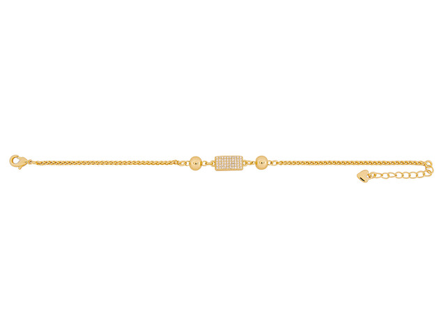 Pulsera De Chapa De Oro 18k Joyas Plafer 1987p-ch Dorada.