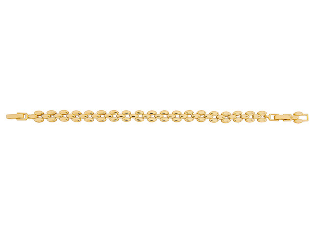 Pulsera De Chapa De Oro 18k Joyas Plafer 1986p-ch Dorada.