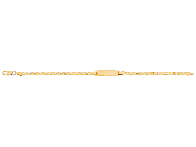 Pulsera De Chapa De Oro 18k Joyas Plafer 1983p-ch Dorada.