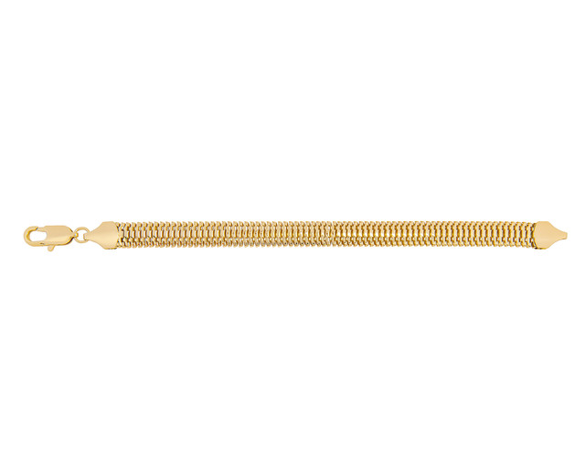 Pulsera De Chapa De Oro 18k Joyas Plafer 1961p-ch Dorada.