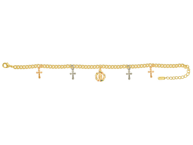 Pulsera De Chapa De Oro 18k Joyas Plafer 2130p-ch Dorada.