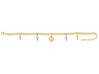 Foto 1 | Pulsera De Chapa De Oro 18k Joyas Plafer 2130p-ch Dorada.