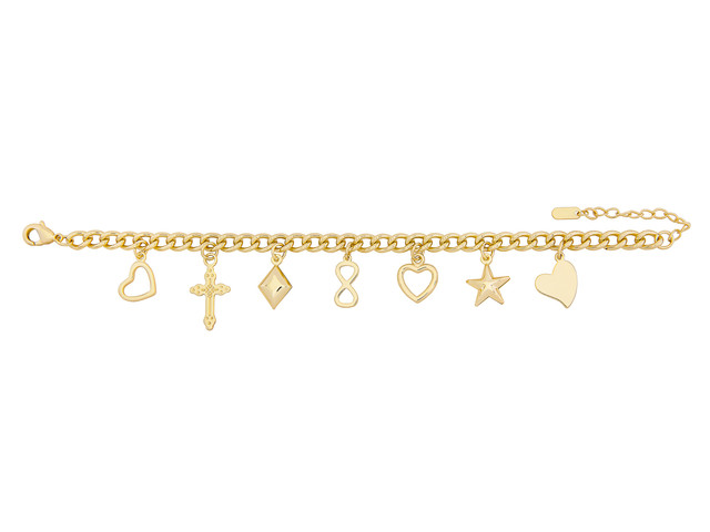 Foto 1 | Pulsera De Chapa De Oro 18k Joyas Plafer 1996p-ch Dorada.