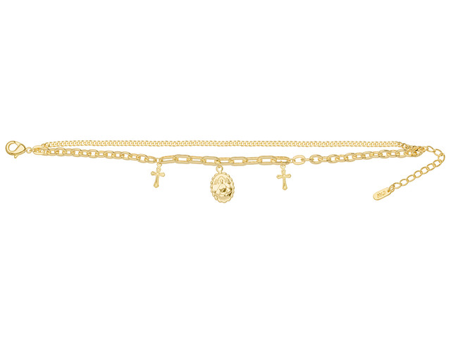 Foto 2 pulgar | Pulsera De Chapa De Oro 18k Joyas Plafer 2121p-ch Dorada.