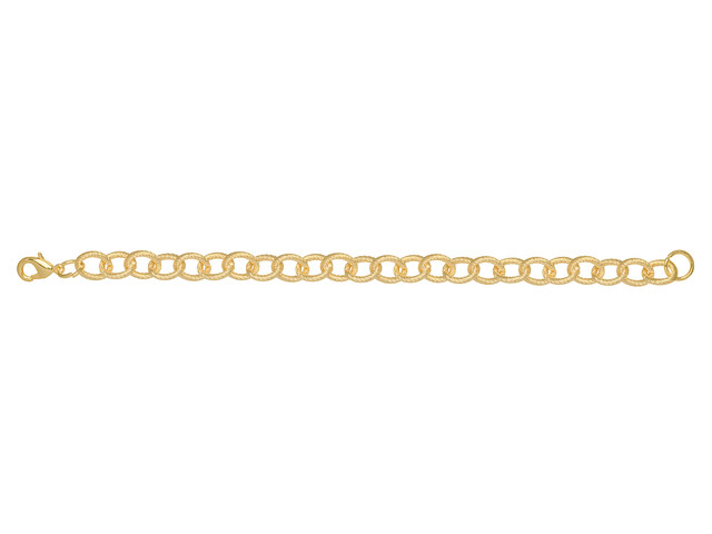 Pulsera De Chapa De Oro 18k Joyas Plafer 1981p-ch Dorada.
