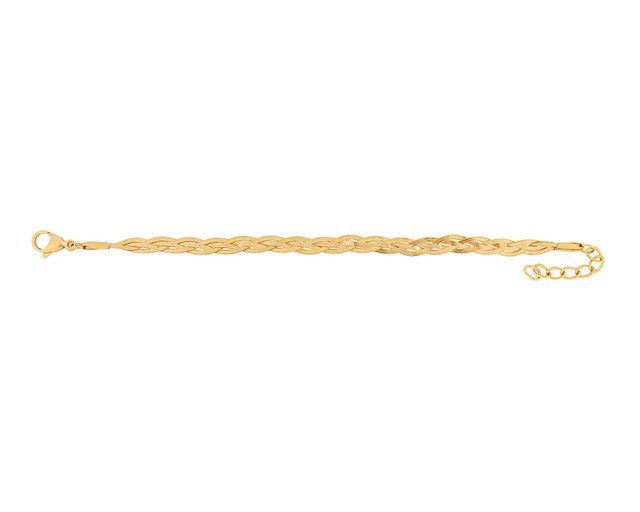 Pulsera De Acero Inoxidable Joyas Plafer 1487p-p Dorada.