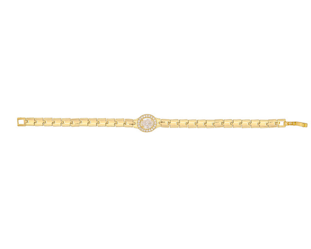 Pulsera De Chapa De Oro 18k Joyas Plafer 1893p-ch Dorada.