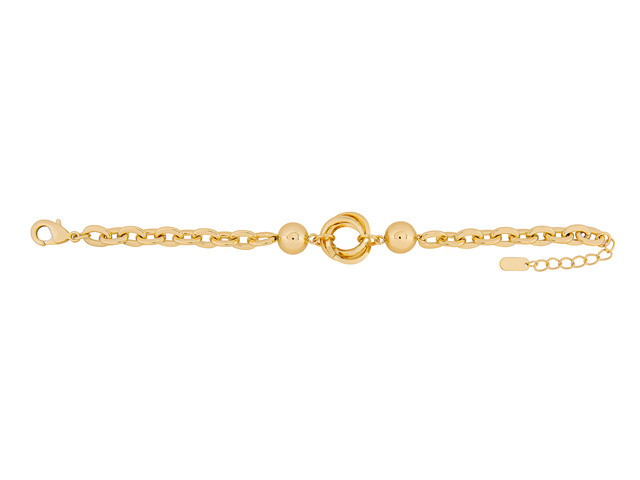 Pulsera De Chapa De Oro 18k Joyas Plafer 1985p-ch Dorada.