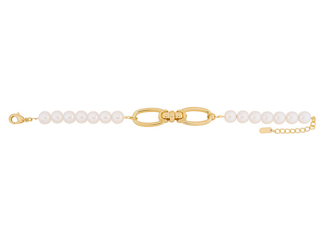 Pulsera De Chapa De Oro 18k Joyas Plafer 2109p-ch Dorada.