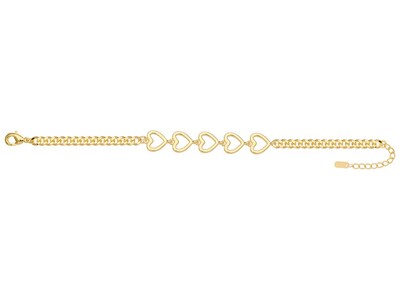 Foto 1 | Pulsera De Chapa De Oro 18k Joyas Plafer 2122p-ch Dorada.
