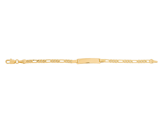 Pulsera De Chapa De Oro 18k Joyas Plafer 1979p-ch Dorada.